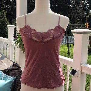 Vintage Arden B crinkle lace trim tank